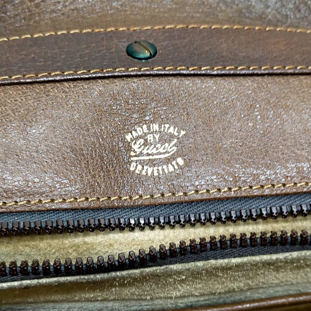 955269BD (L3) Gucci Shoulder Bag Sherry Line Brown PVC - Picture 8 of 9